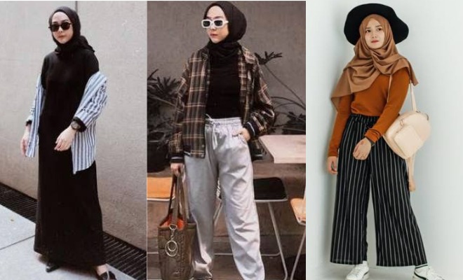 10 OOTD Hijab Simple untuk Hangout, Santai Santun - Dailysia