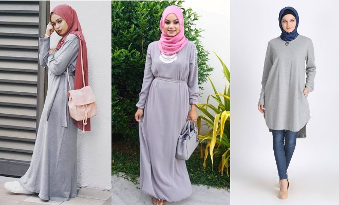 10 Warna Jilbab Cocok Dengan Baju Abu Abu Dailysia