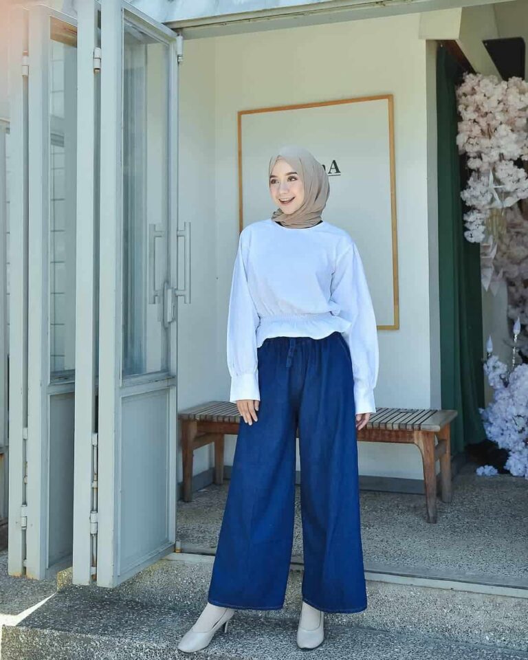 14 OOTD Celana Kulot Jeans Kekinian, Dijamin Keren - Dailysia