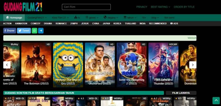 10 Situs Nonton Film Bioskop Gratis Pengganti IndoXXI Subtitle Indonesia